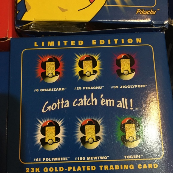 pokemon limited edition 23k gold plated trading card TOGEPI Is a 1999 limited edition
